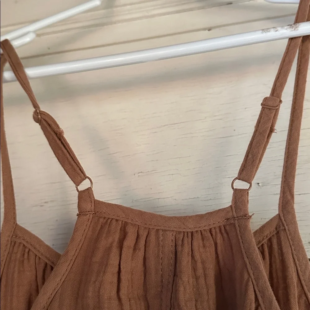 Stars Above Tan Cotton Pajama Dress L NWT - Picture 7 of 7